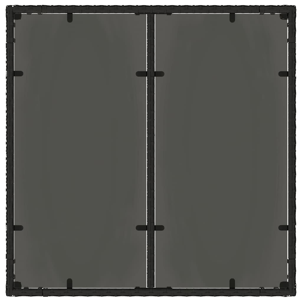 Ensemble de salle à manger pour jardin 5 pcs Noir polyrotin