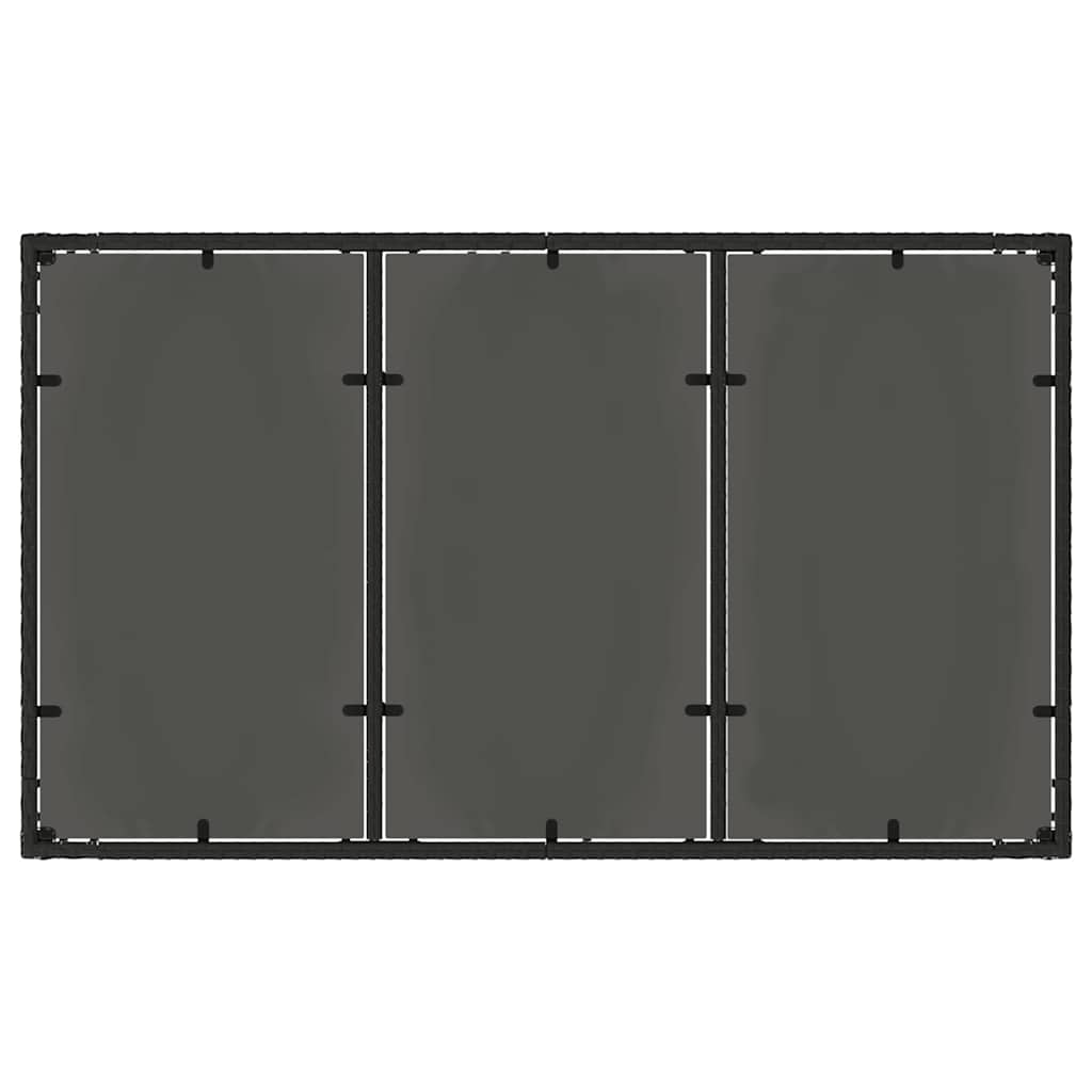 Ensemble de salle à manger pour jardin 5 pcs Noir polyrotin