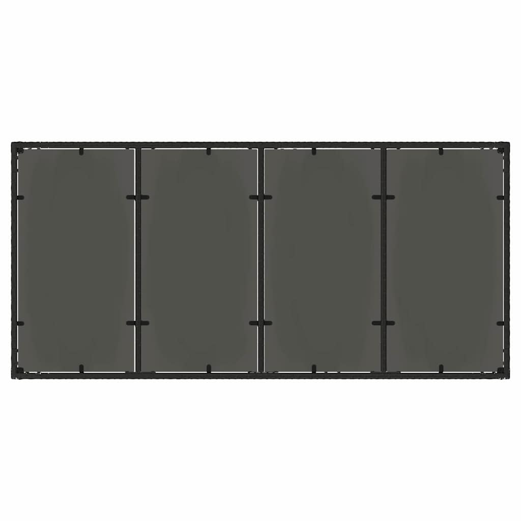Ensemble de salle à manger pour jardin 7 pcs Noir polyrotin