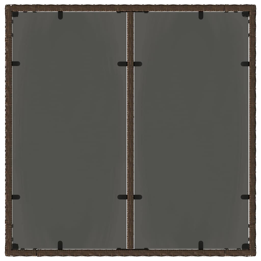 Ensemble de salle à manger pour jardin 5 pcs Marron polyrotin