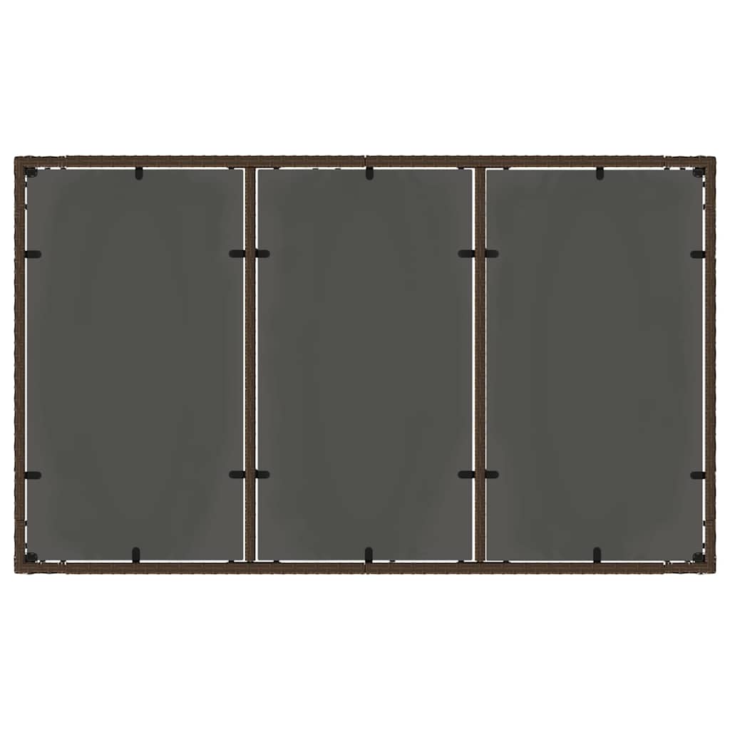 Ensemble de salle à manger pour jardin 5 pcs Marron polyrotin