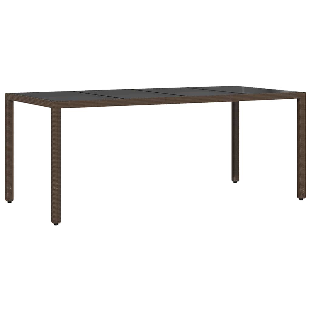 Ensemble de salle à manger pour jardin 7 pcs Marron polyrotin