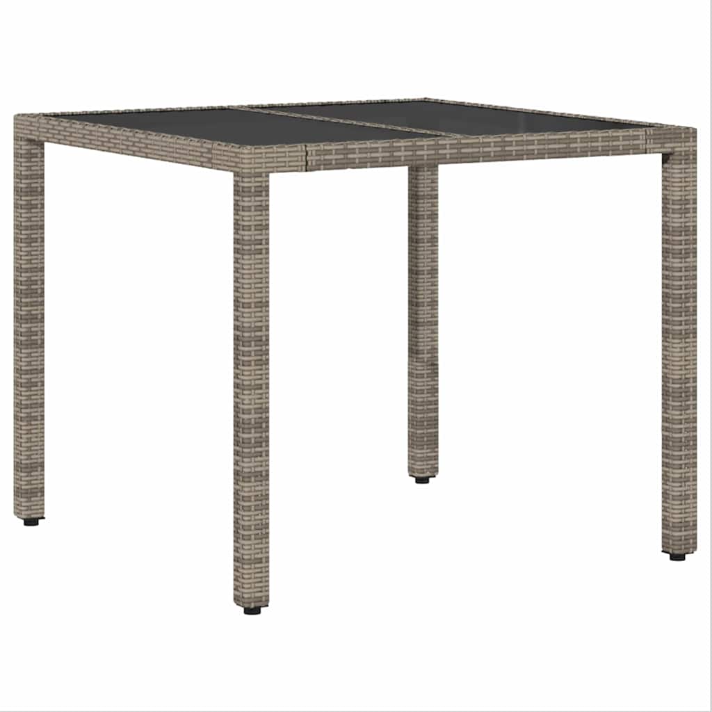 Ensemble de salle à manger pour jardin 3 pcs Gris polyrotin