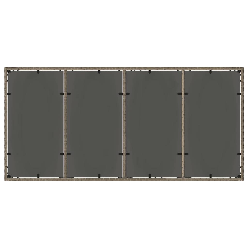 Ensemble de salle à manger pour jardin 9 pcs Gris polyrotin