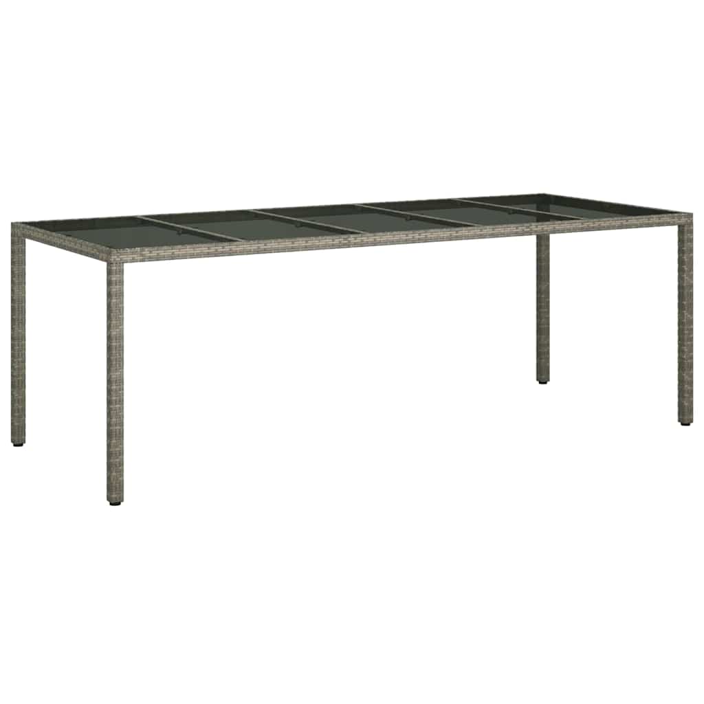 Ensemble de salle à manger pour jardin 9 pcs Gris polyrotin