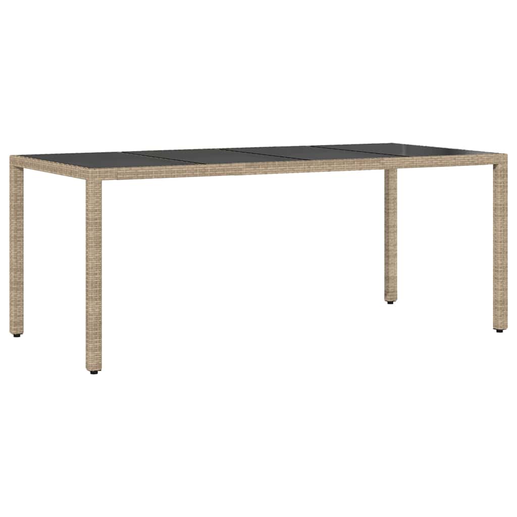 Ensemble de salle à manger pour jardin 9 pcs Beige polyrotin