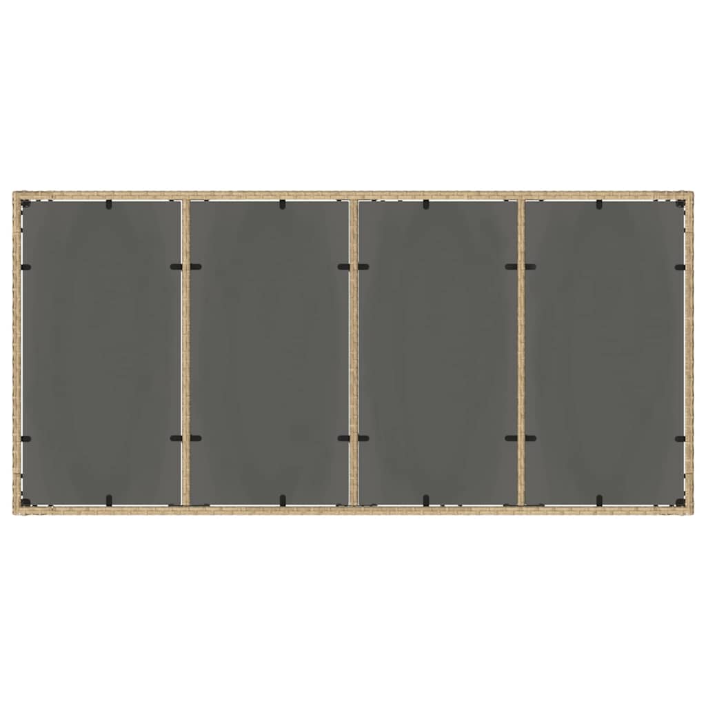 Ensemble de salle à manger pour jardin 7 pcs Beige polyrotin