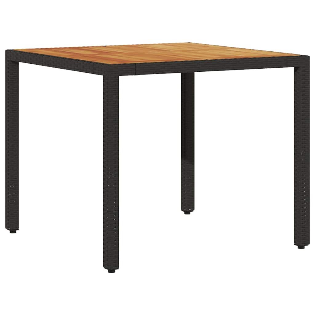 Ensemble de salle à manger pour jardin 5 pcs Noir polyrotin