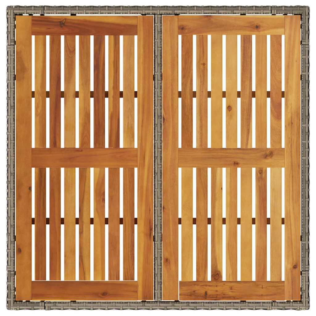 Ensemble de salle à manger pour jardin 3 pcs Gris polyrotin