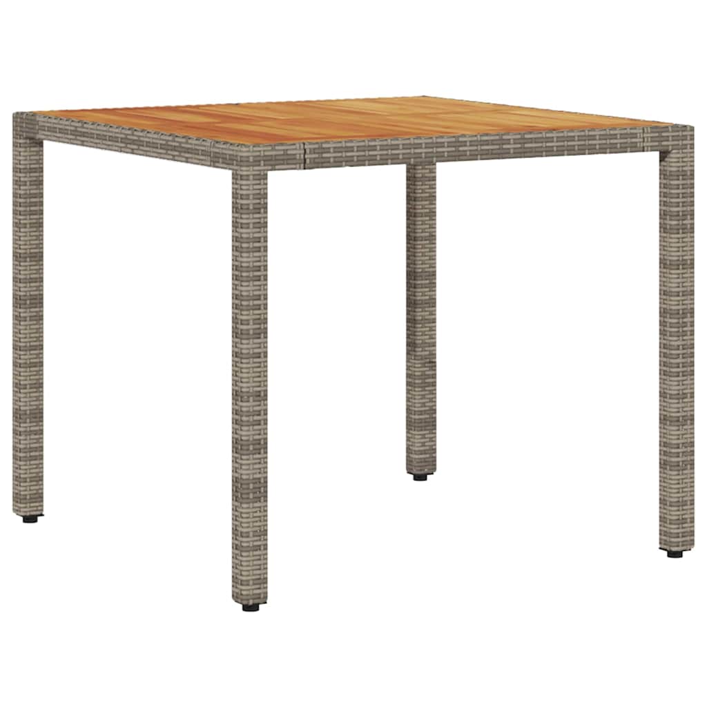 Ensemble de salle à manger pour jardin 5 pcs Gris polyrotin