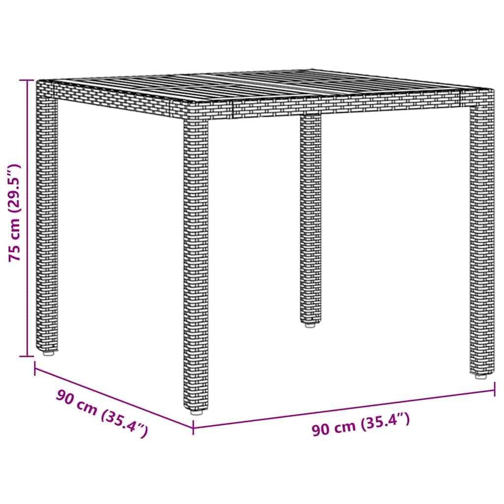 Ensemble de salle à manger pour jardin 5 pcs Gris polyrotin