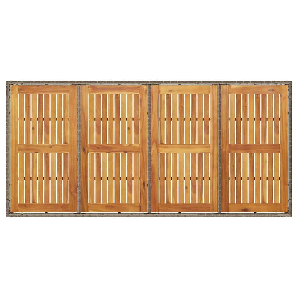 Ensemble de salle à manger pour jardin 7 pcs Gris polyrotin