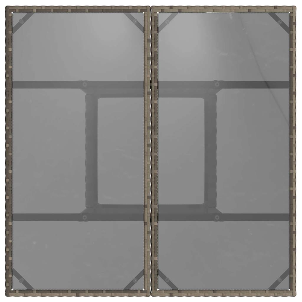 Ensemble de salle à manger pour jardin 5 pcs Gris polyrotin