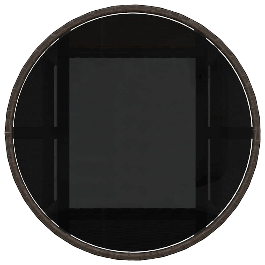 Ensemble de salle à manger pour jardin 3 pcs Marron polyrotin