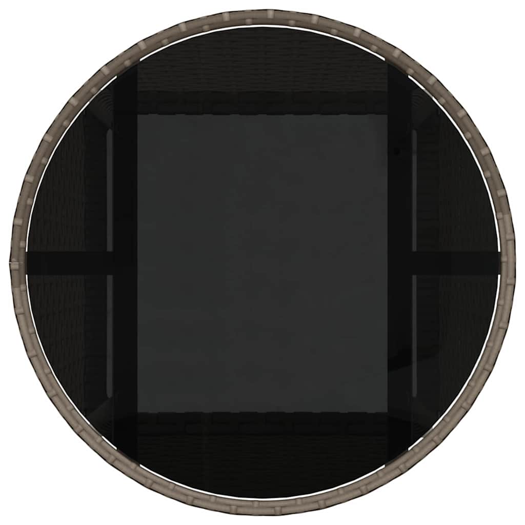 Ensemble de salle à manger pour jardin 3 pcs Gris polyrotin
