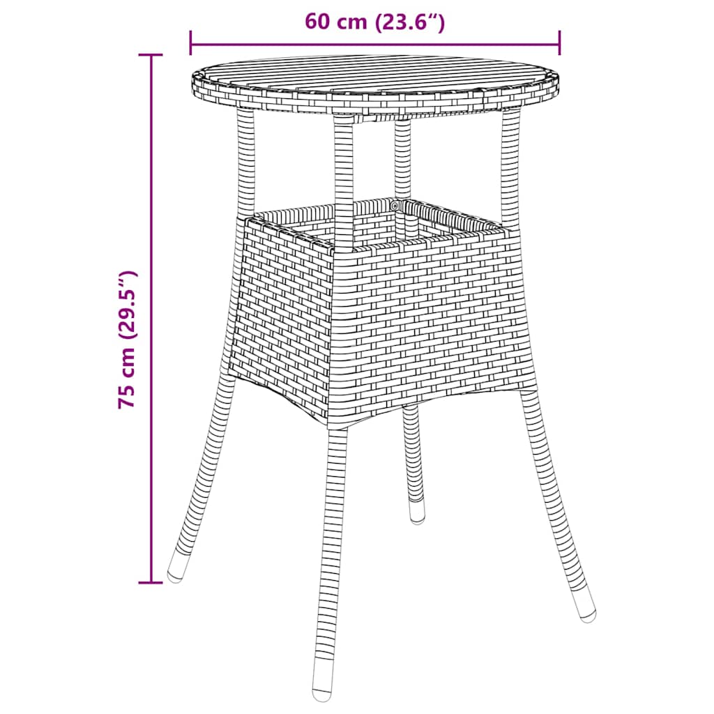 Ensemble de salle à manger pour jardin 5 pcs Noir polyrotin