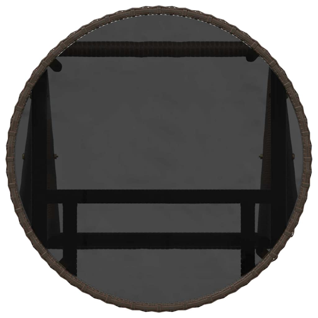 Ensemble bistro de jardin 3 pcs Marron polyrotin