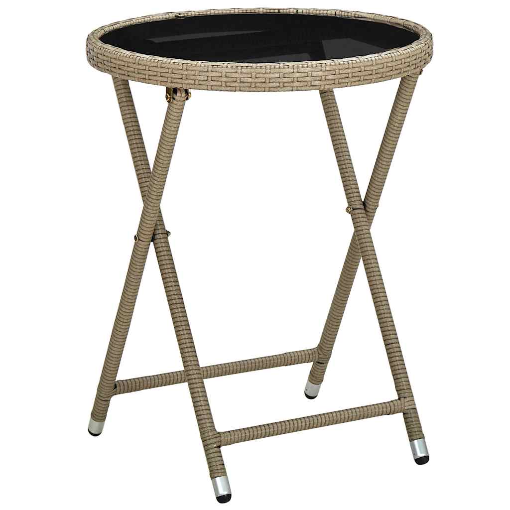 Ensemble bistro de jardin 3 pcs Beige polyrotin