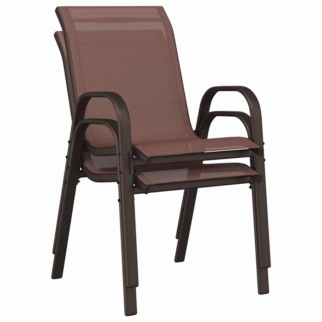 Ensemble bistro de jardin 3 pcs Marron Acier - XIOS
