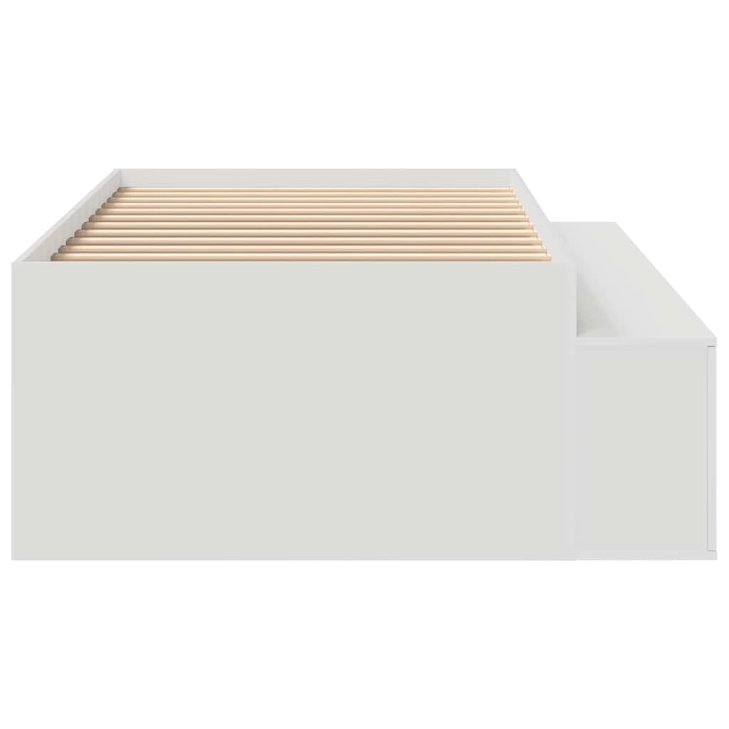 Cadre de lit avec tiroir Blanc 90 x 200 cm Bois d'ingénierie - XIOS