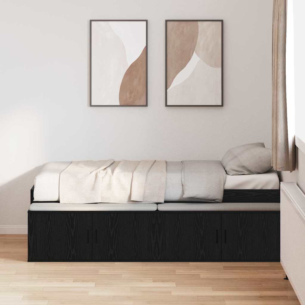 Cadre de lit Chêne noir 90 x 200 cm Bois d'ingénierie - XIOS