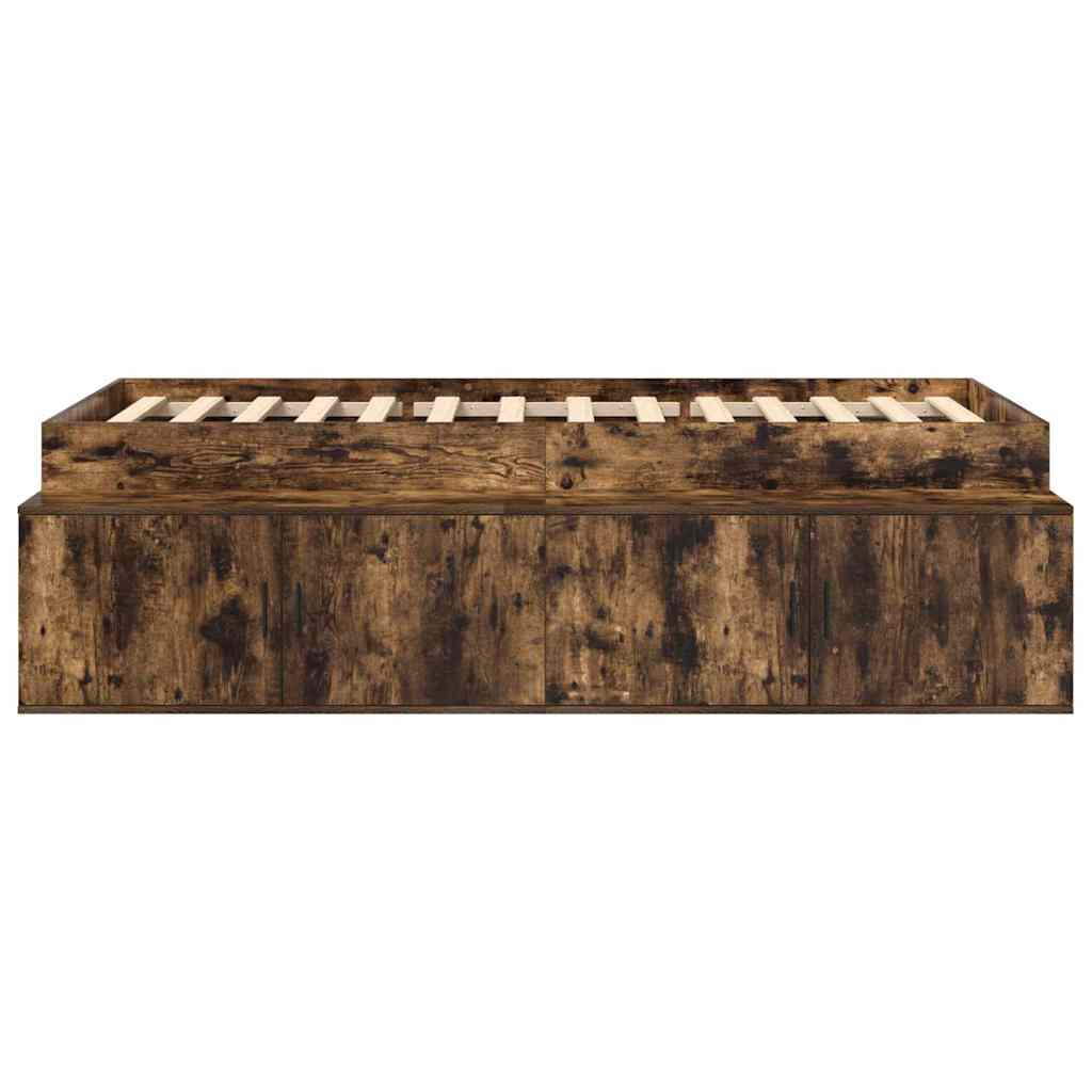 Cadre de lit Chêne fumé 90 x 200 cm Bois d'ingénierie - XIOS