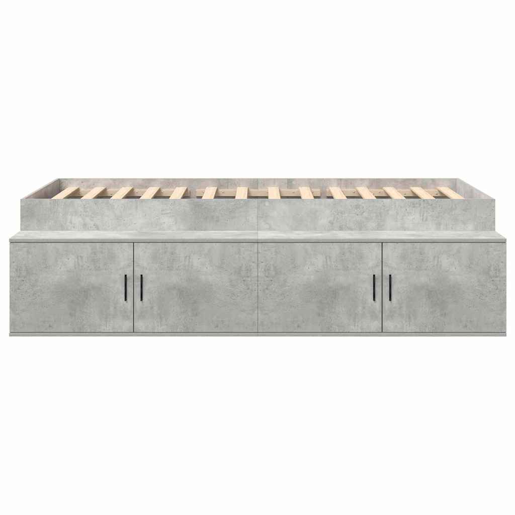 Cadre de lit Gris béton 80 x 200 cm Bois d'ingénierie - XIOS