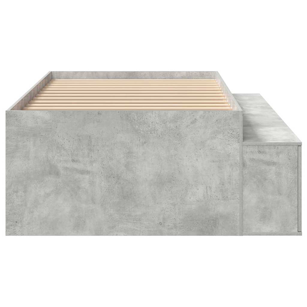 Cadre de lit Gris béton 80 x 200 cm Bois d'ingénierie - XIOS