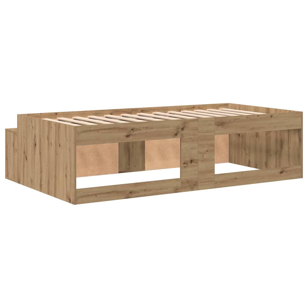 Cadre de lit Chêne artisanal 80 x 200 cm Bois d'ingénierie - XIOS