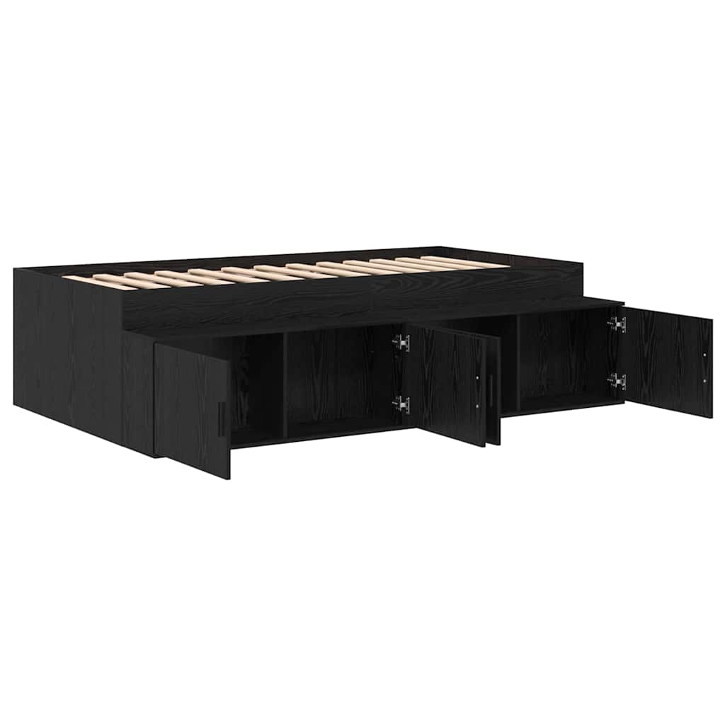 Cadre de lit Chêne noir 90 x 190 cm Bois d'ingénierie - XIOS