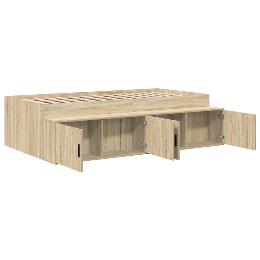 Cadre de lit Chêne Sonoma 70 x 190 cm Bois d'ingénierie - XIOS