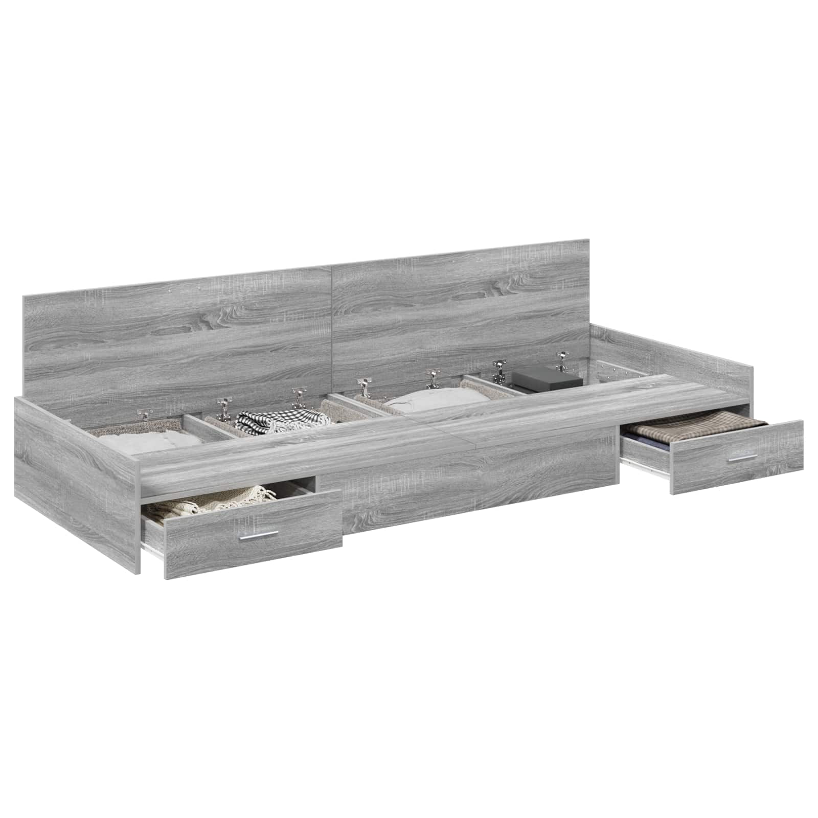 Cadre de lit Gris Sonoma 100 x 200 cm Bois d'ingénierie - XIOS