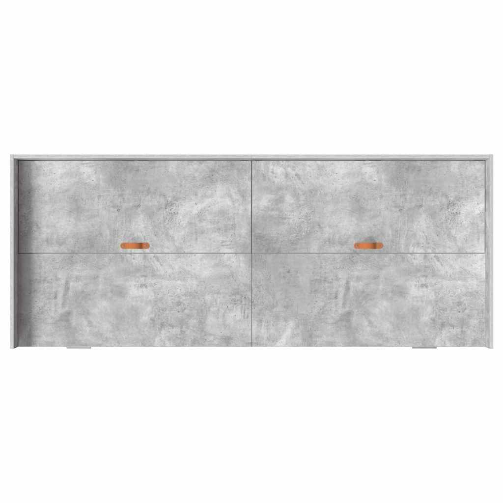 Cadre de lit avec rangement Gris béton 80 x 200 cm Bois d'ingénierie - XIOS