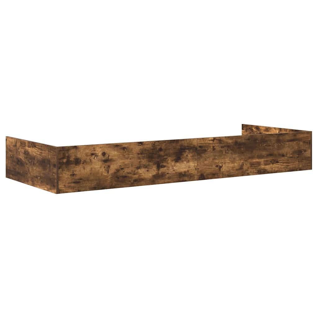 Cadre de lit avec rangement Chêne fumé 75 x 190 cm Bois d'ingénierie - XIOS