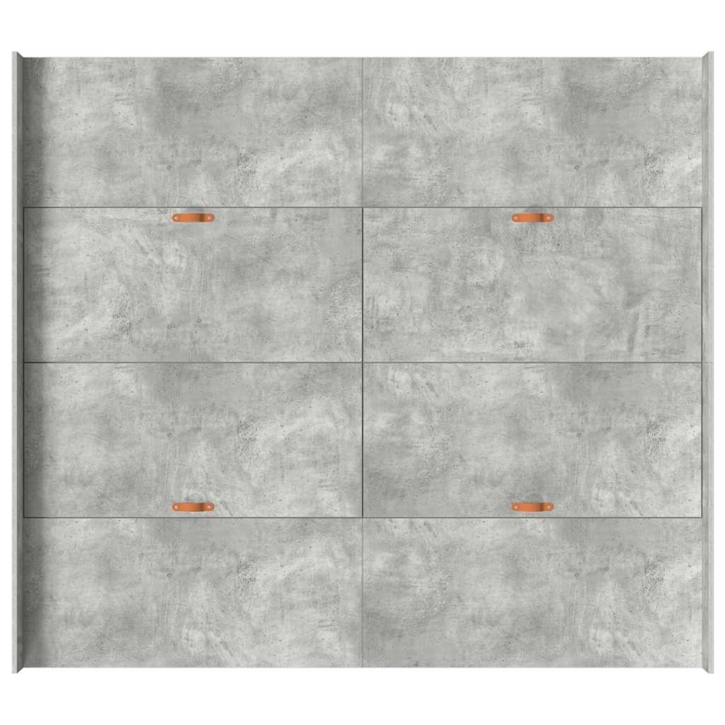 Cadre de lit avec rangement avec tiroir Gris béton 200 x 200 cm - XIOS