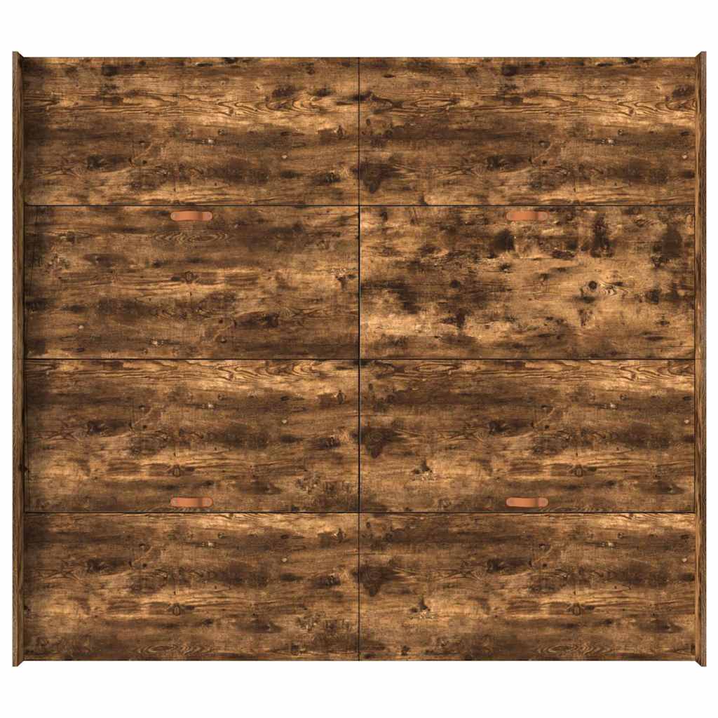 Cadre de lit avec rangement avec tiroir Chêne fumé 200 x 200 cm - XIOS