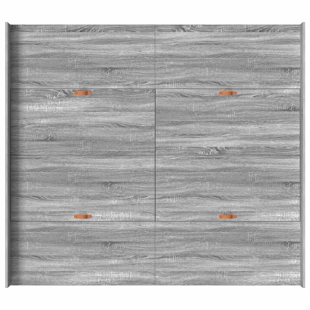 Cadre de lit avec rangement avec porte Gris Sonoma 180 x 200 cm