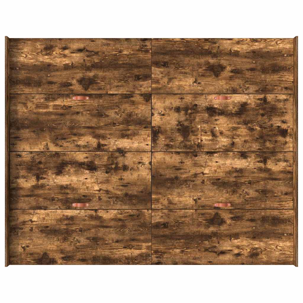 Cadre de lit avec rangement avec tiroir Chêne fumé 140 x 190 cm - XIOS