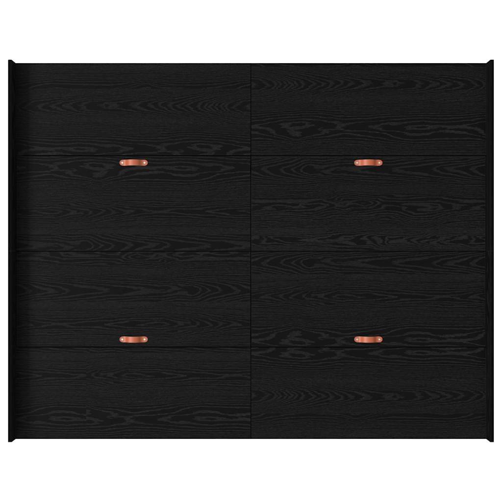 Cadre de lit avec rangement avec tiroir Chêne noir 135 x 190 cm - XIOS