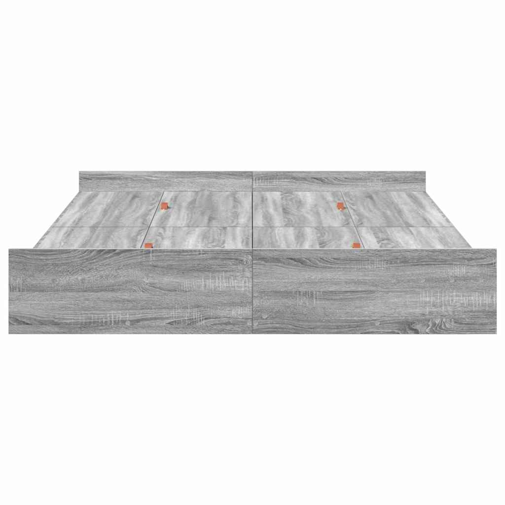 Cadre de lit avec rangement Gris Sonoma 135 x 190 cm - XIOS