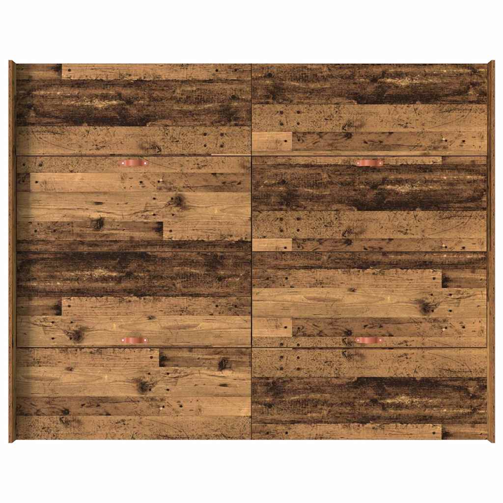 Cadre de lit avec rangement Bois ancien 135 x 190 cm - XIOS