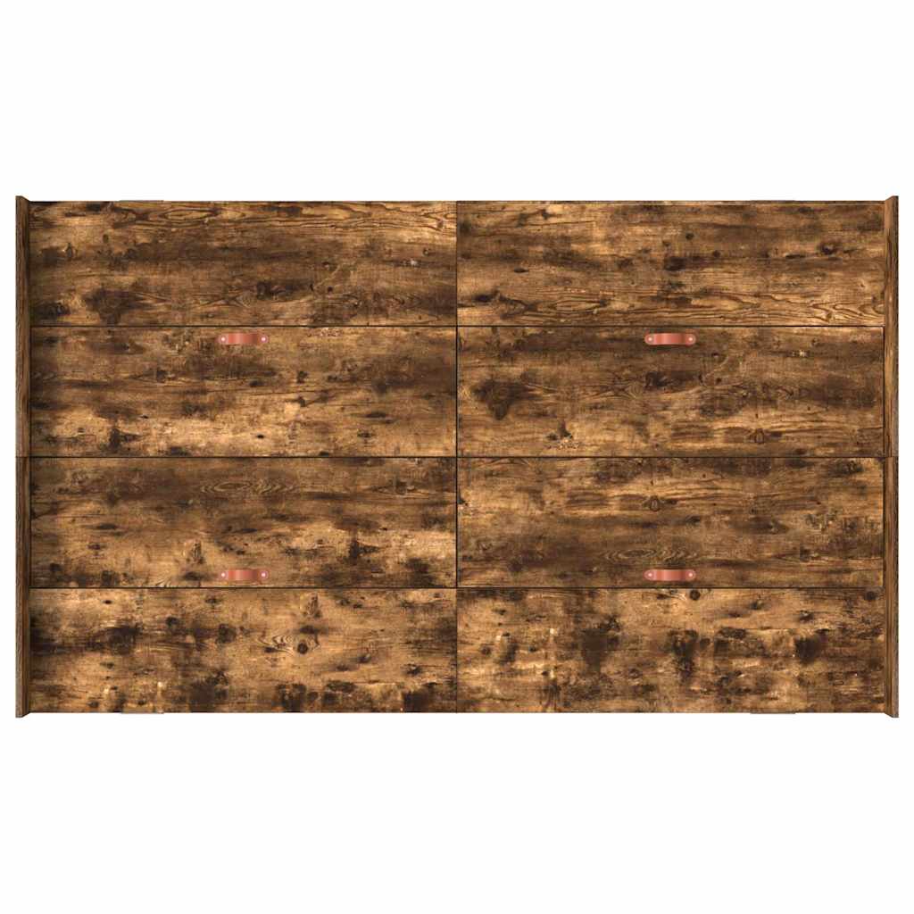 Cadre de lit avec rangement avec tiroir Chêne fumé 120 x 190 cm - XIOS