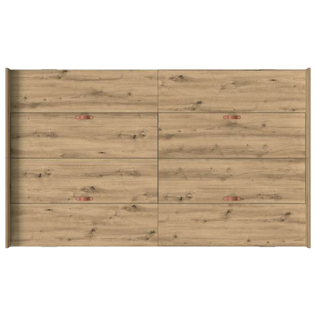 Cadre de lit avec rangement Chêne artisanal 120 x 190 cm - XIOS