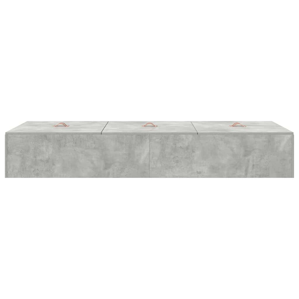 Cadre de lit Gris béton 200 x 80 x 31,5 cm Bois d'ingénierie - XIOS