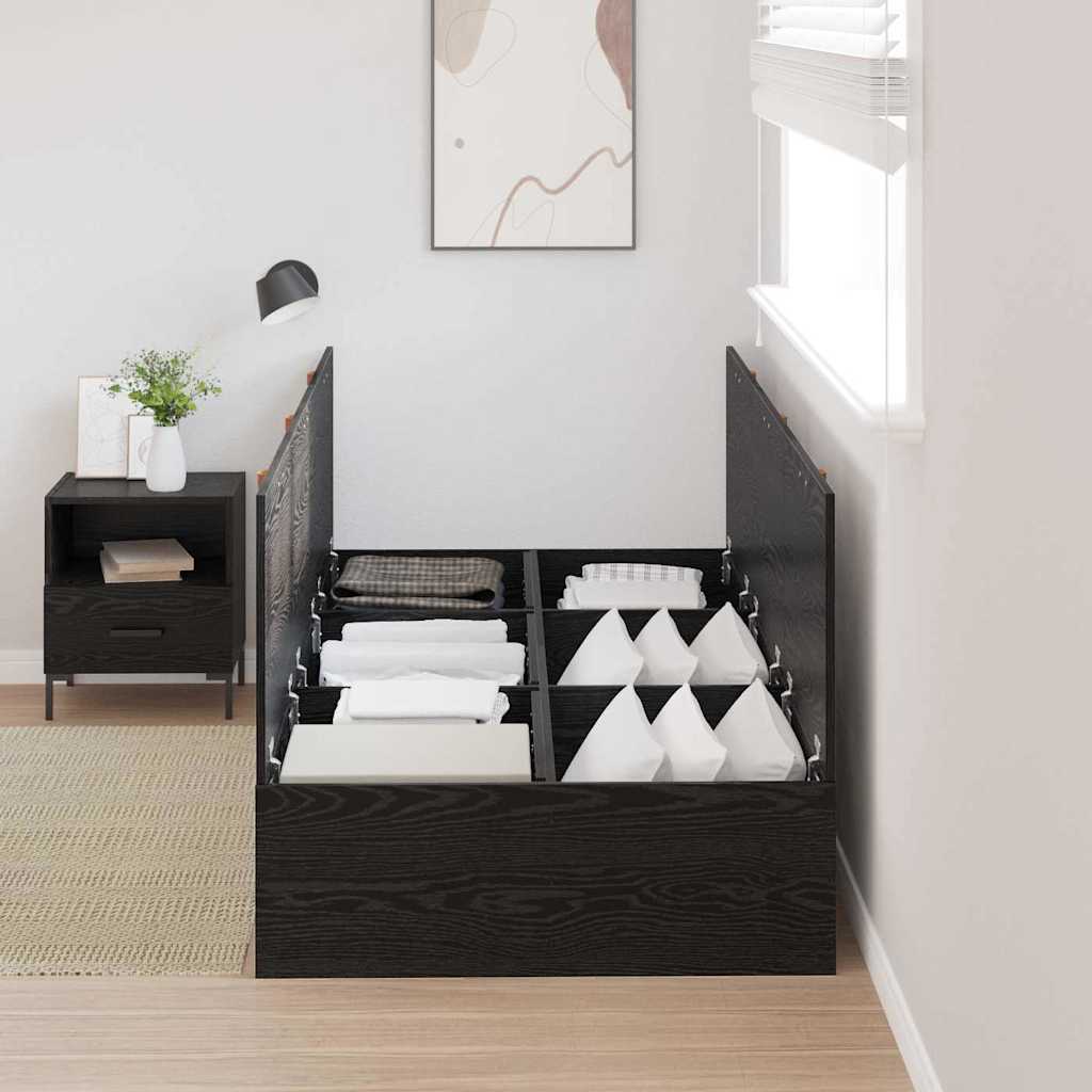 Cadre de lit Chêne noir 200 x 90 x 31,5 cm Bois d'ingénierie - XIOS