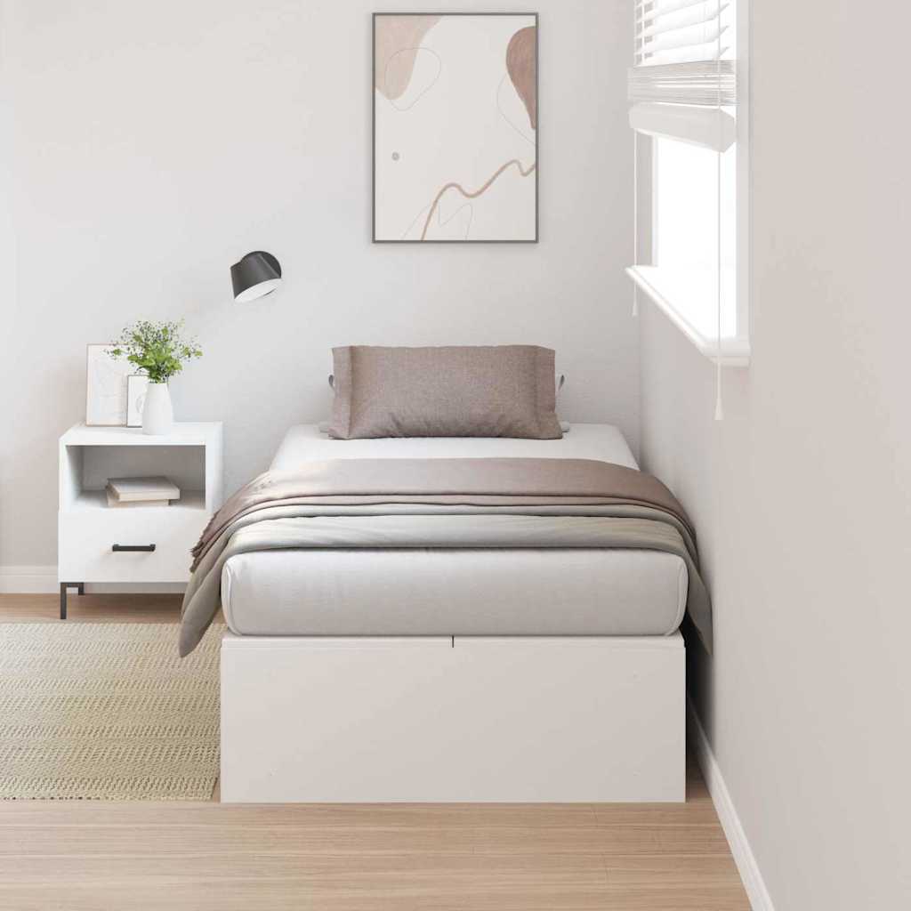 Cadre de lit avec rangement avec stockage Blanc 100 x 200 cm - XIOS