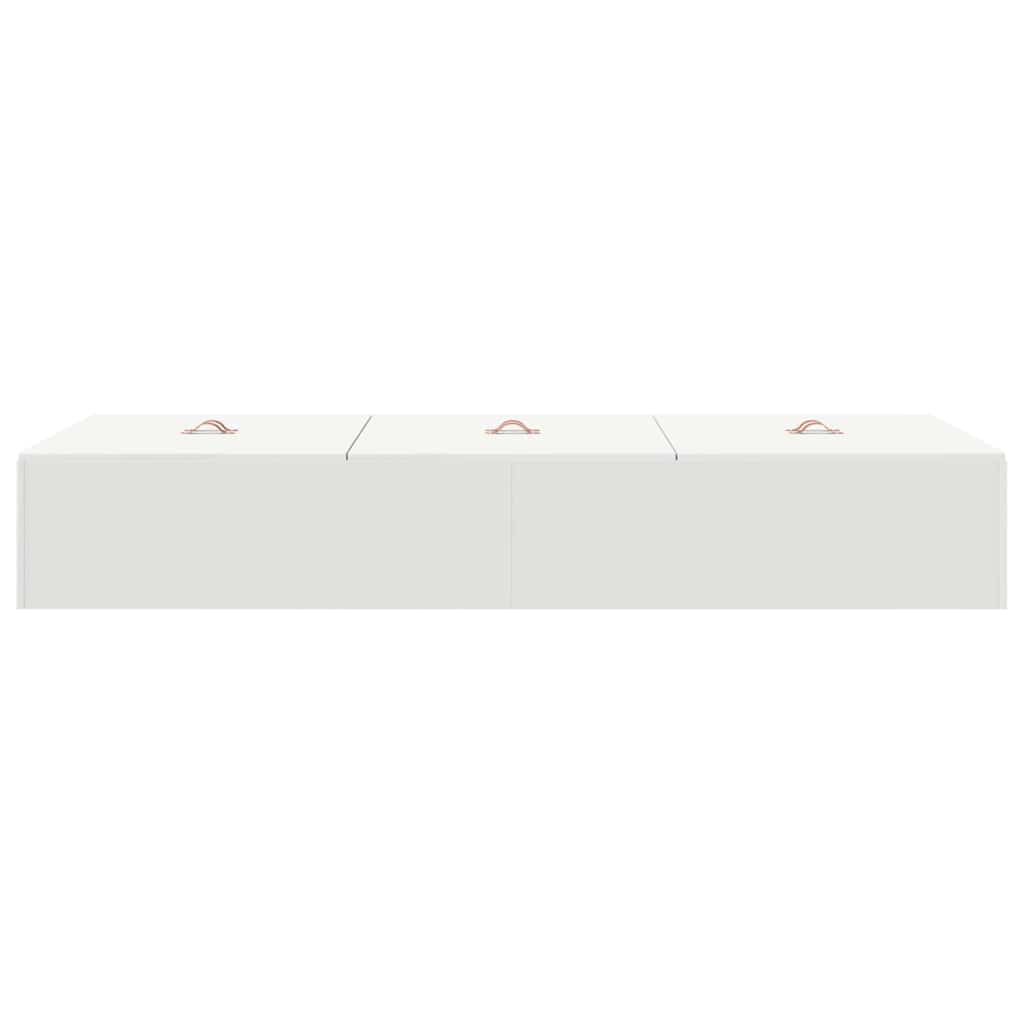 Cadre de lit avec rangement avec stockage Blanc 100 x 200 cm