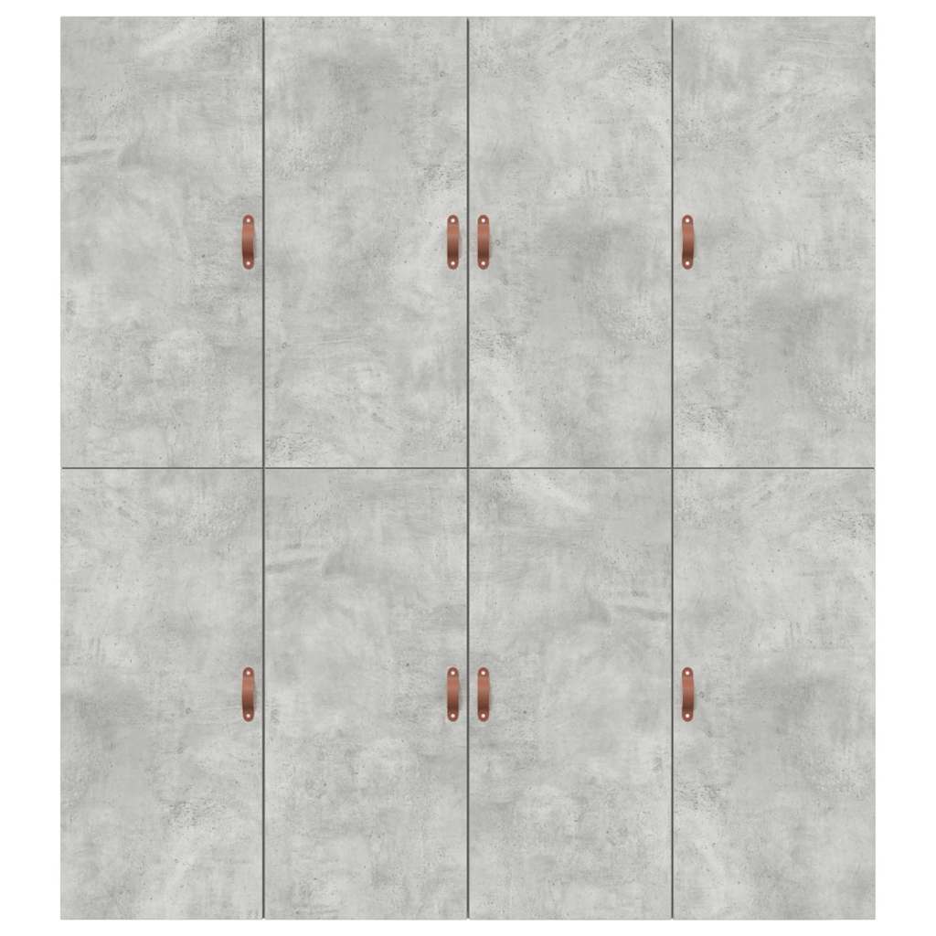 Cadre de lit avec rangement avec porte Gris béton 200 x 200 cm - XIOS