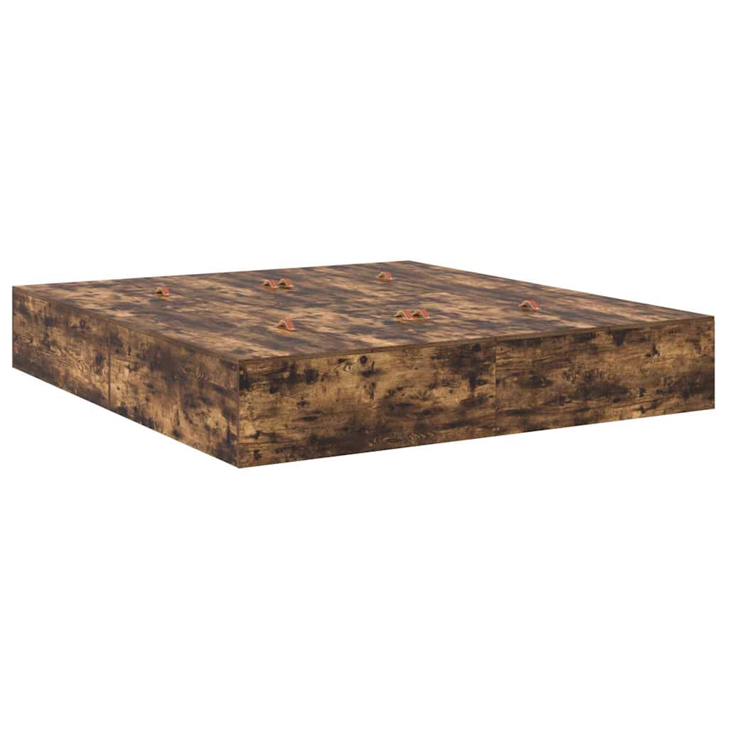 Cadre de lit avec rangement Chêne fumé 200 x 200 cm - XIOS