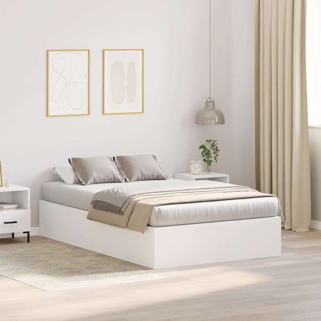 Cadre de lit avec rangement avec stockage Blanc 120 x 200 cm - XIOS